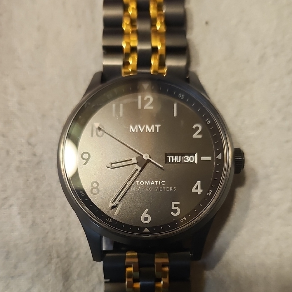 MVMT Black and Gold Men's Automatic Watch with Day-Date